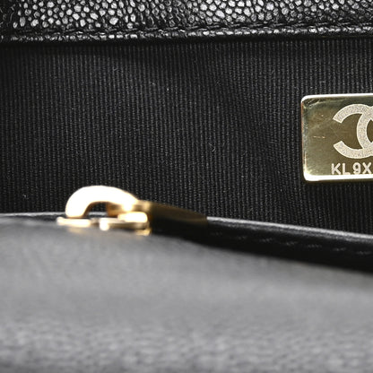 Chanel Caviar Quilted Small Top Handle Flap Black 7 of 11