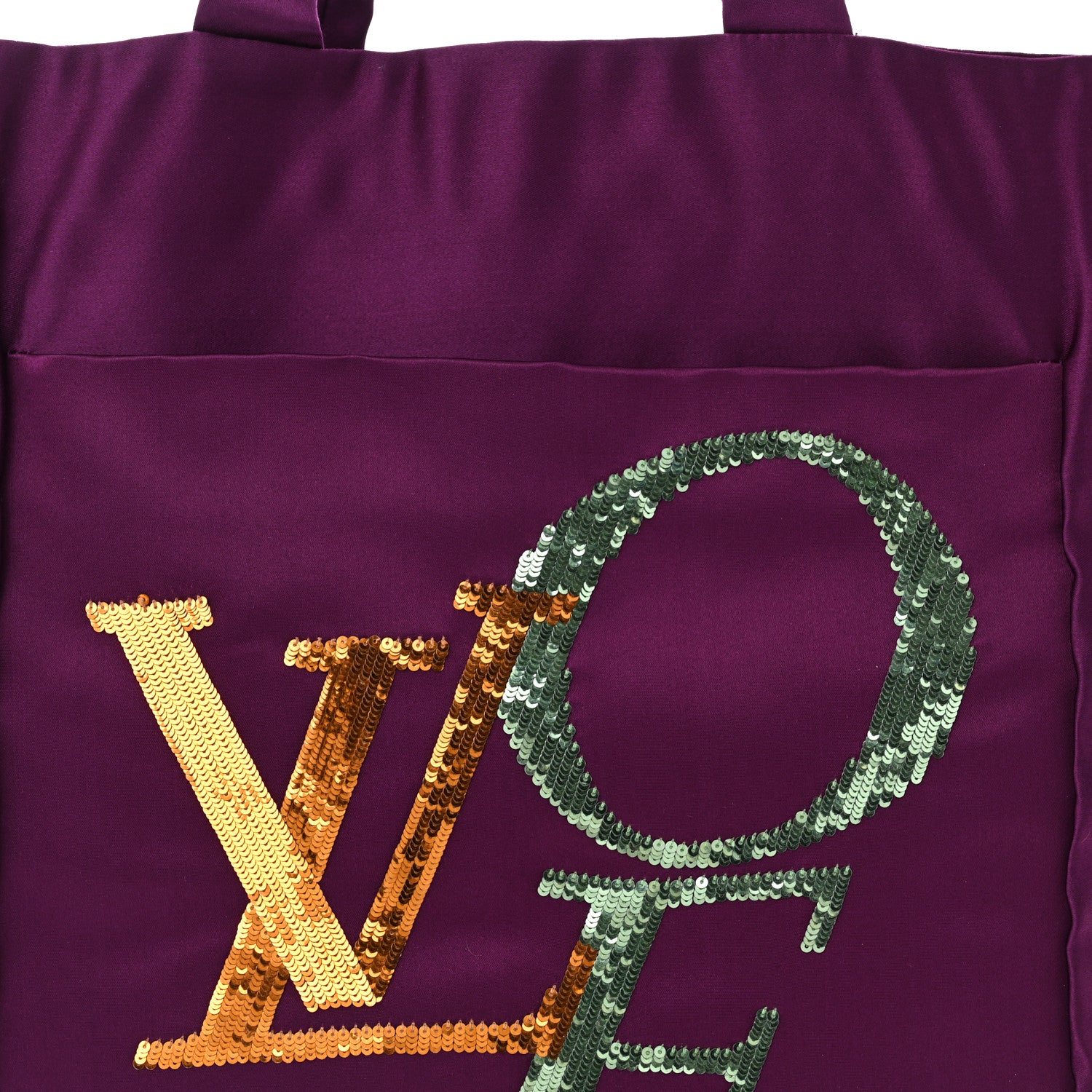 Louis Vuitton Satin Sequin Thats Love Tote Violet 8 of 11