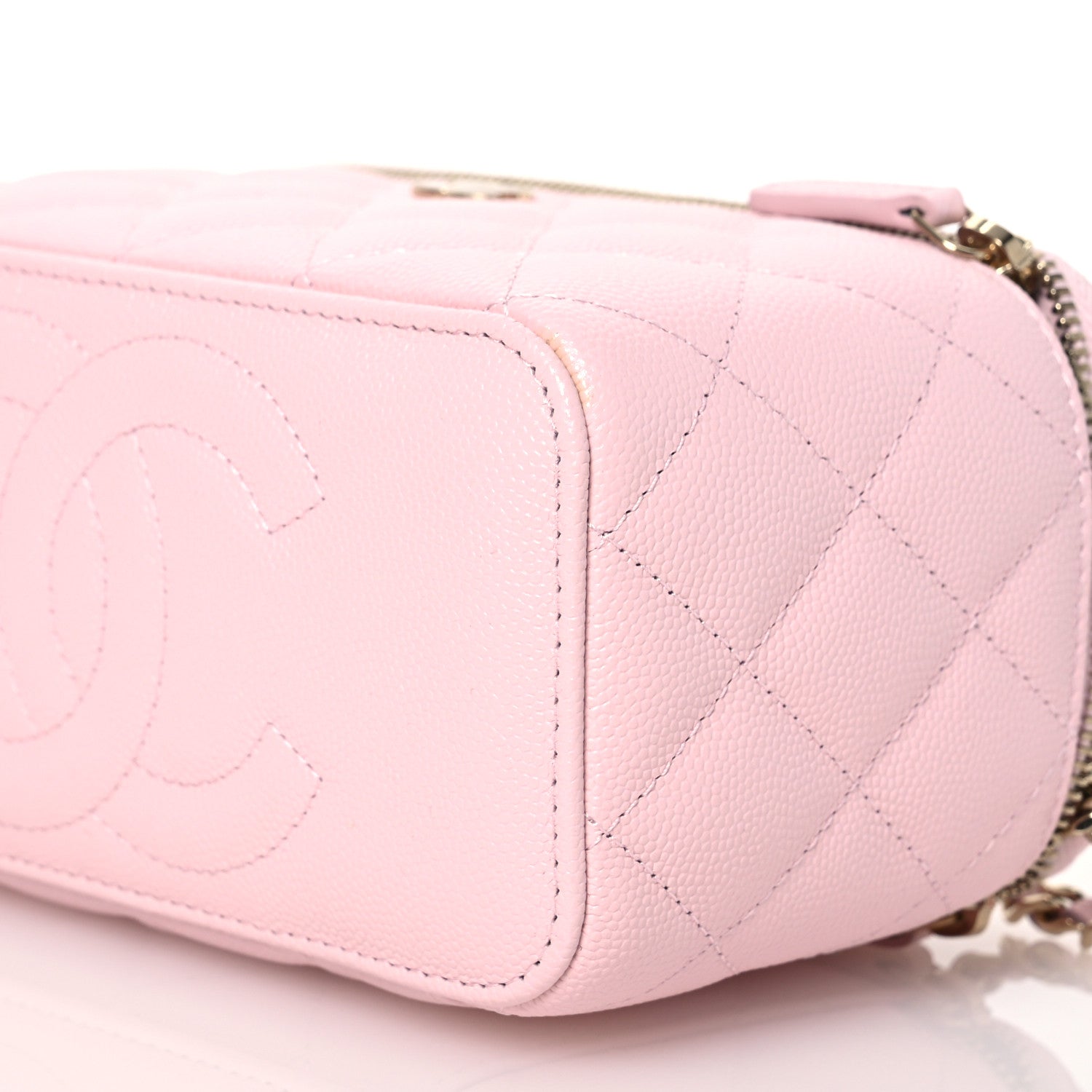 Chanel Caviar Quilted Small Vanity Case With Chain Light Pink 10 of 13