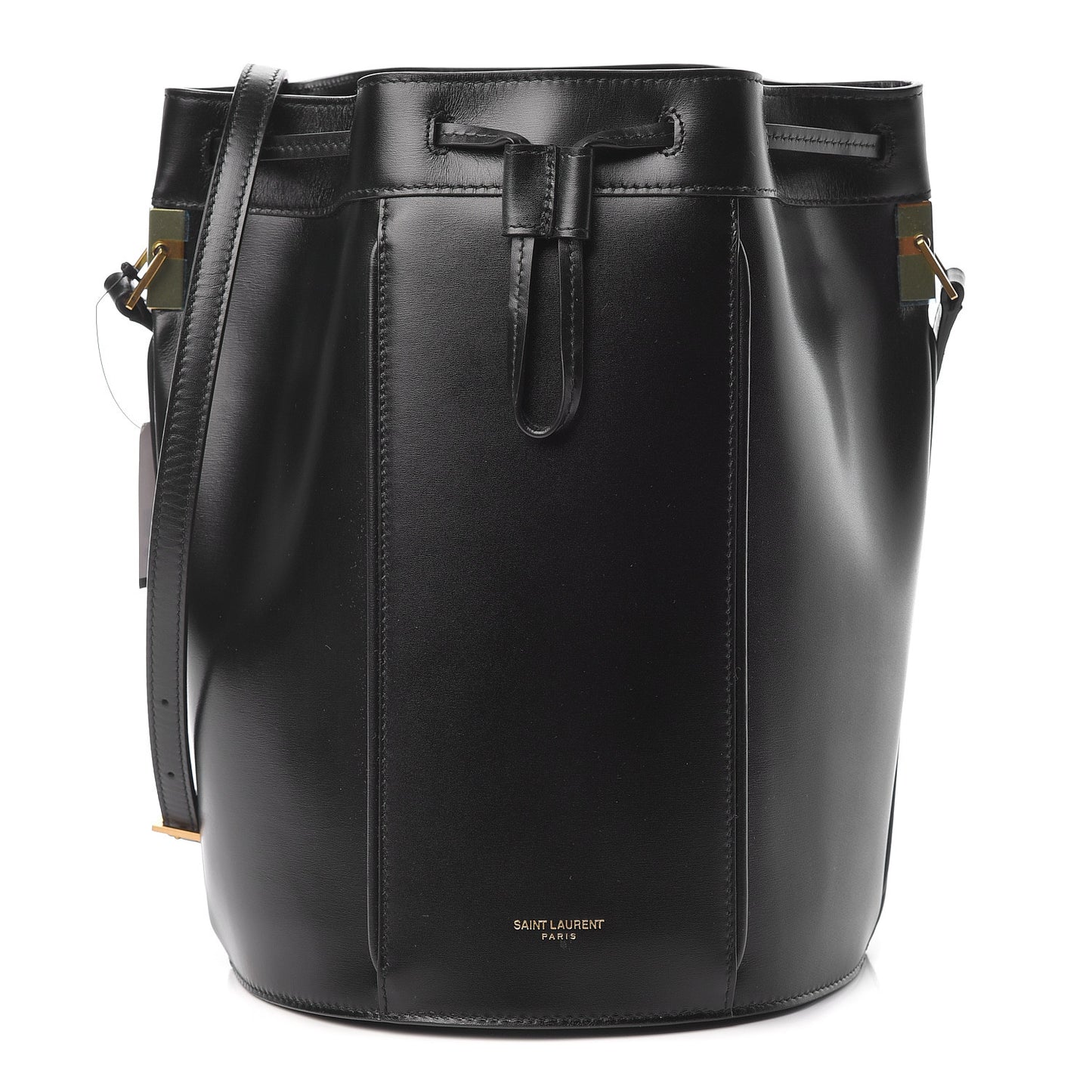 Smooth Calfskin Medium Talitha Bucket Bag Black