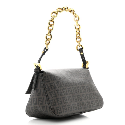 Fendi Zucchino Spalmati Forever Mini Mama Baguette Moro Black 3 of 14