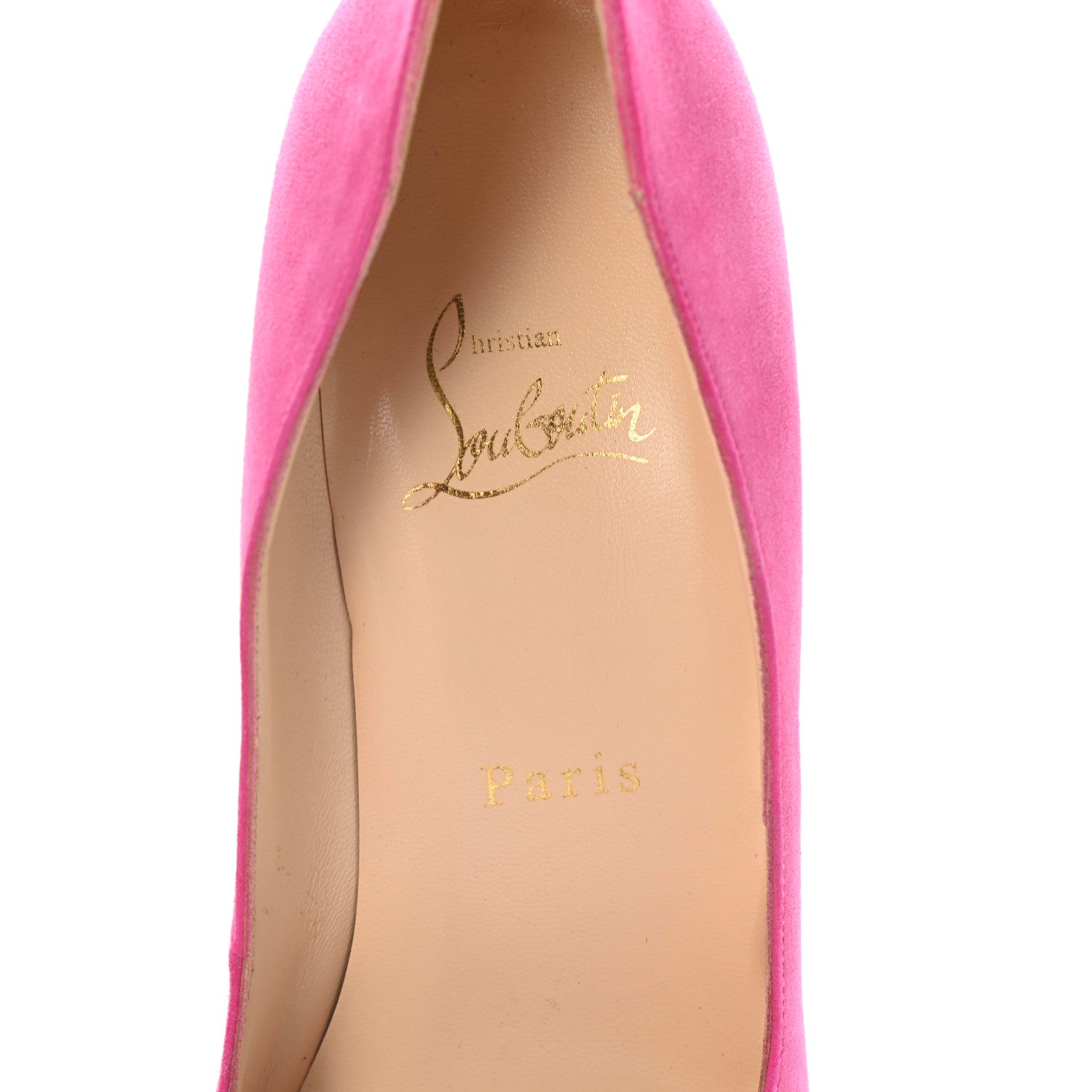 Christian Louboutin Suede Platform Peep Toe Pumps 39 6 of 9