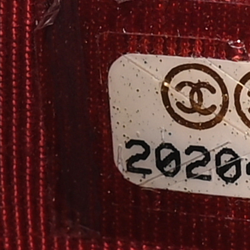 Chanel Lambskin Quilted Wallet On Chain WOC Red 8 of 11