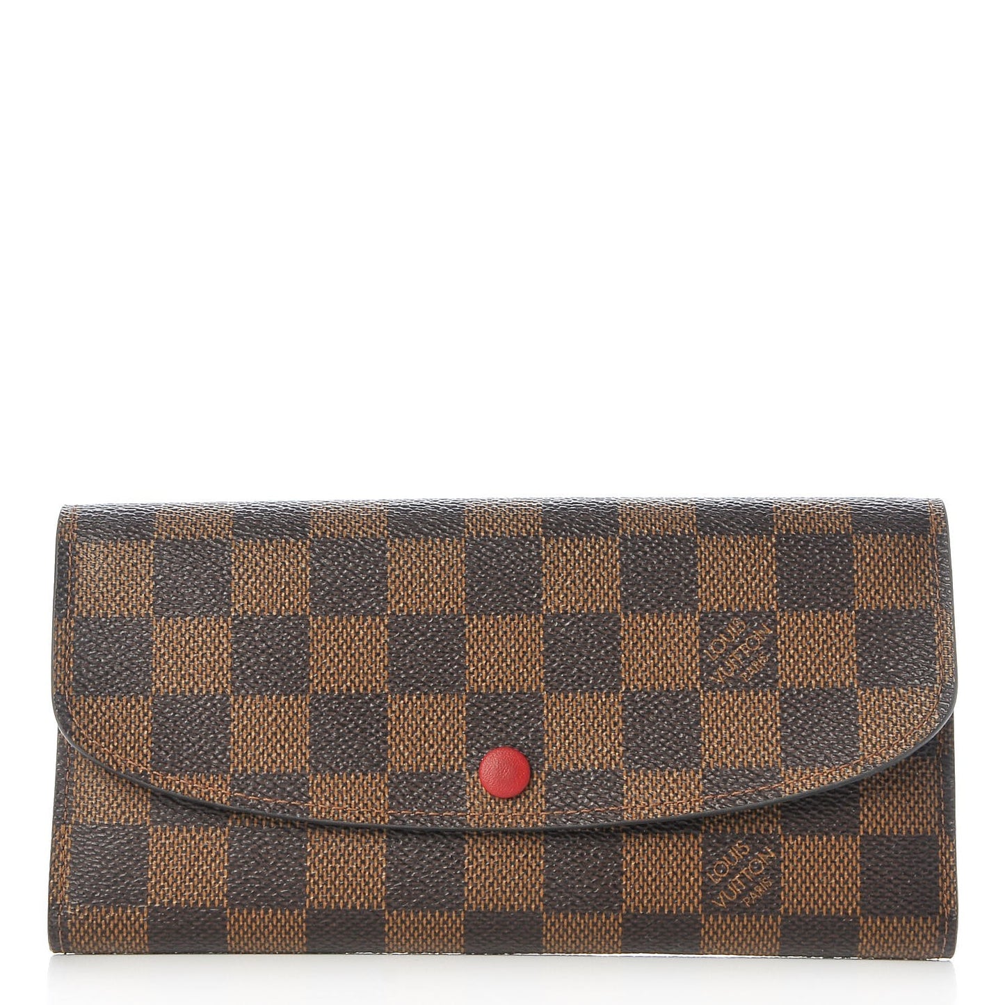 Damier Ebene Emilie Wallet Red