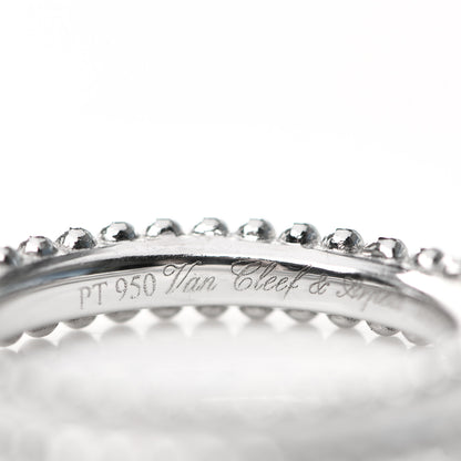 Van Cleef & Arpels Platinum Estelle Wedding Band Ring 46 3.5 4 of 6