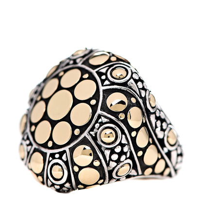 John Hardy Sterling Silver 18K Yellow Gold Jaisalmer Dot Ring 54 7 2 of 5