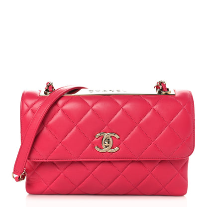 Chanel Lambskin Quilted Medium Trendy CC Flap Dark Pink 1 of 10