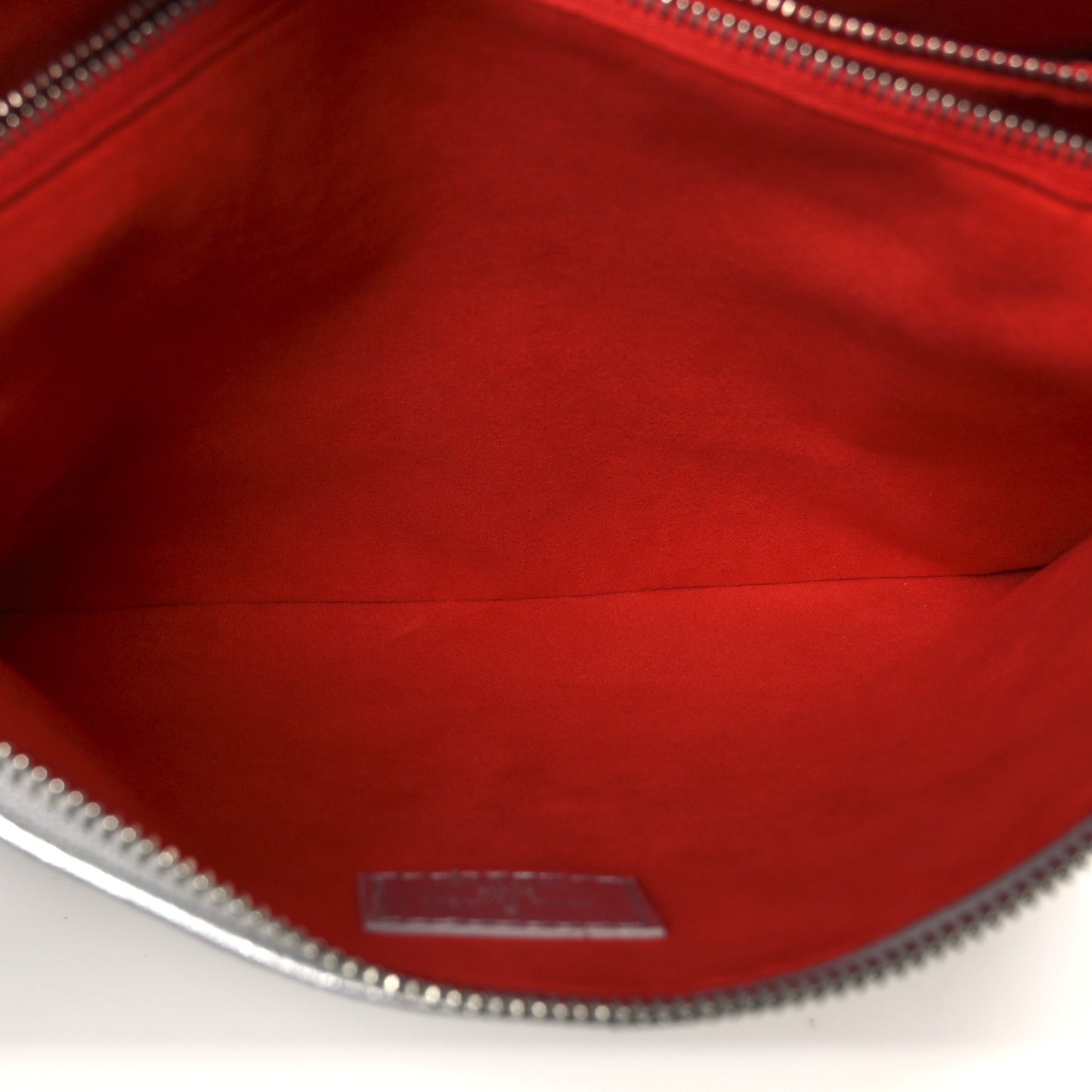 Metallic Lambskin Embossed Monogram Coussin PM  Silver