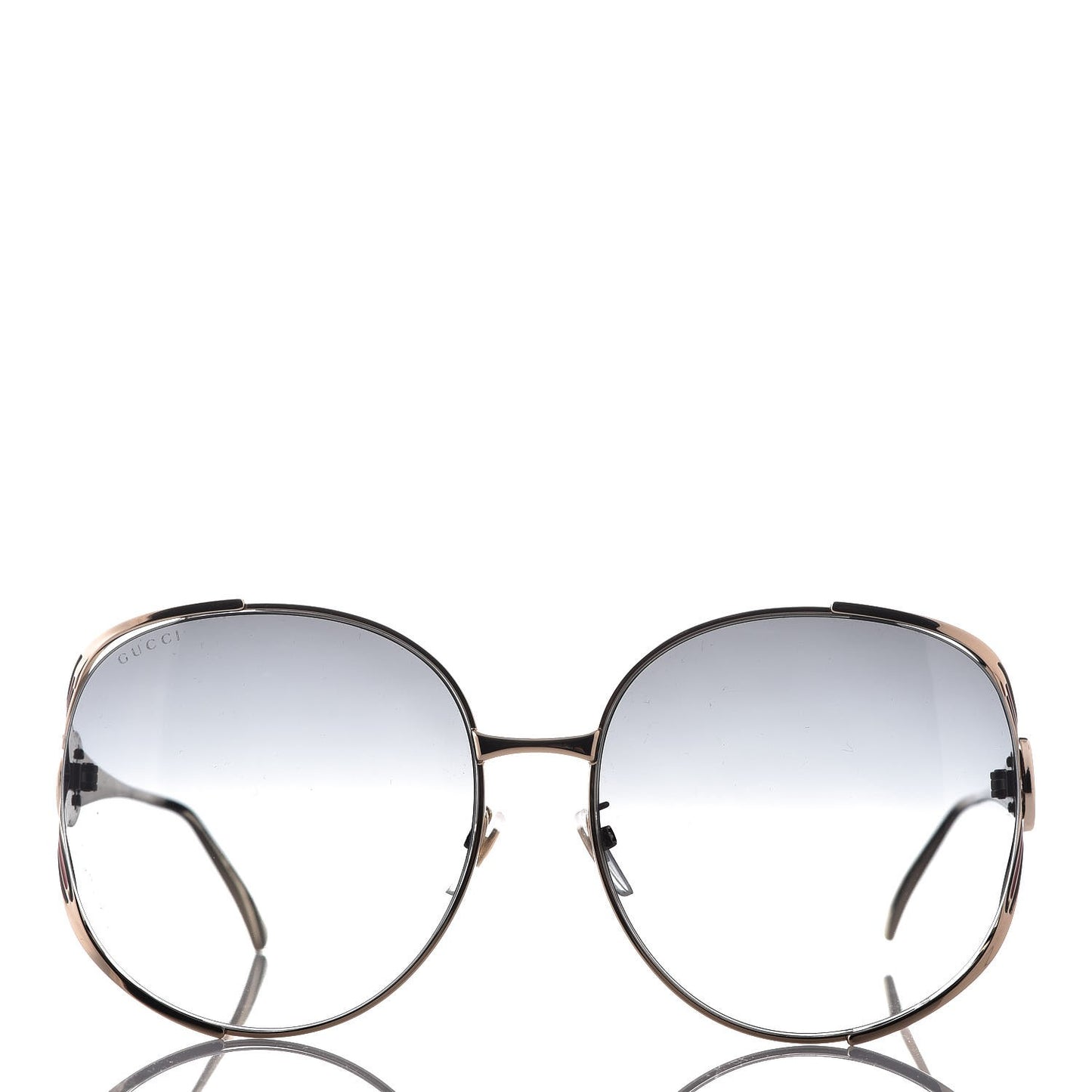 Metal Oversized Round Frame GG0225S Sunglasses Gold