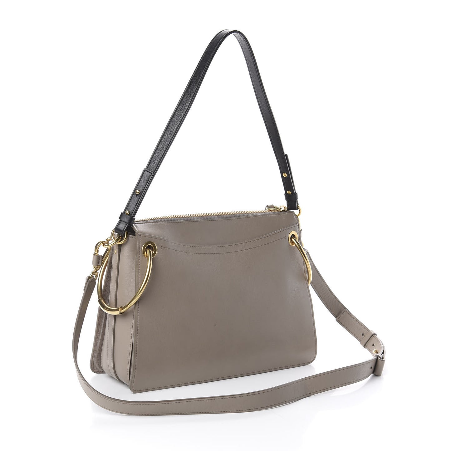 Calfskin Suede Medium Roy Bag Motty Grey