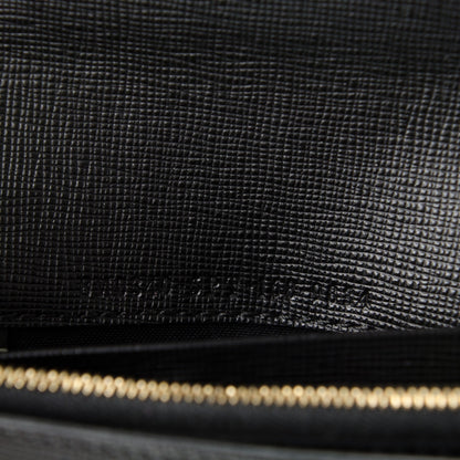 Fendi Vitello Elite Crystal Monster Eyes Simply Continental Wallet Black Cedro 6 of 7