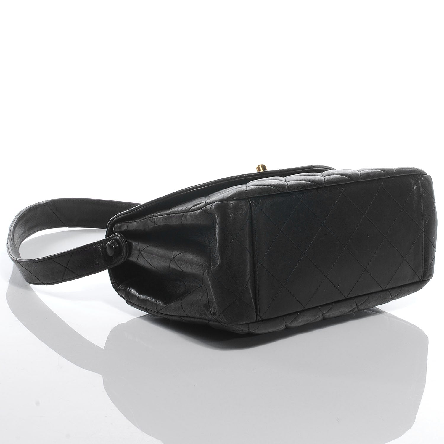 Chanel Leather Quilted Flap Shoulder Bag Black 4 of 7