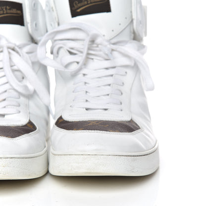 Louis Vuitton Calfskin Monogram Rivoli High Top Sneakers 10 White 17 of 22