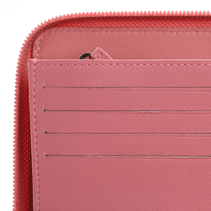 Chanel Lambskin Camellia Embossed Zip Around Organizer Wallet Pink 12 of 22