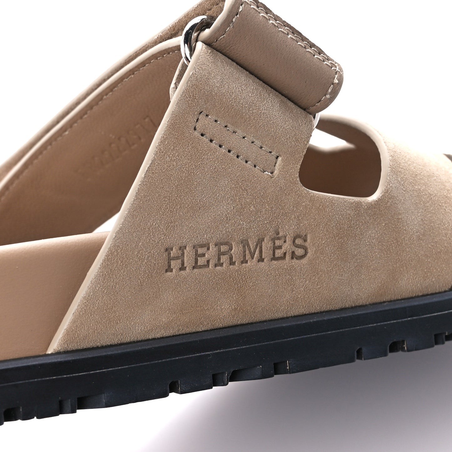 Suede Goatskin Womens Chypre Sandals 39 Beige Argile