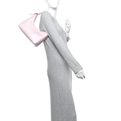 Givenchy Coated Canvas Logo 4G Embossed Small Moon Cut Out Shoulder Bag Blossom Pink 2 of 13