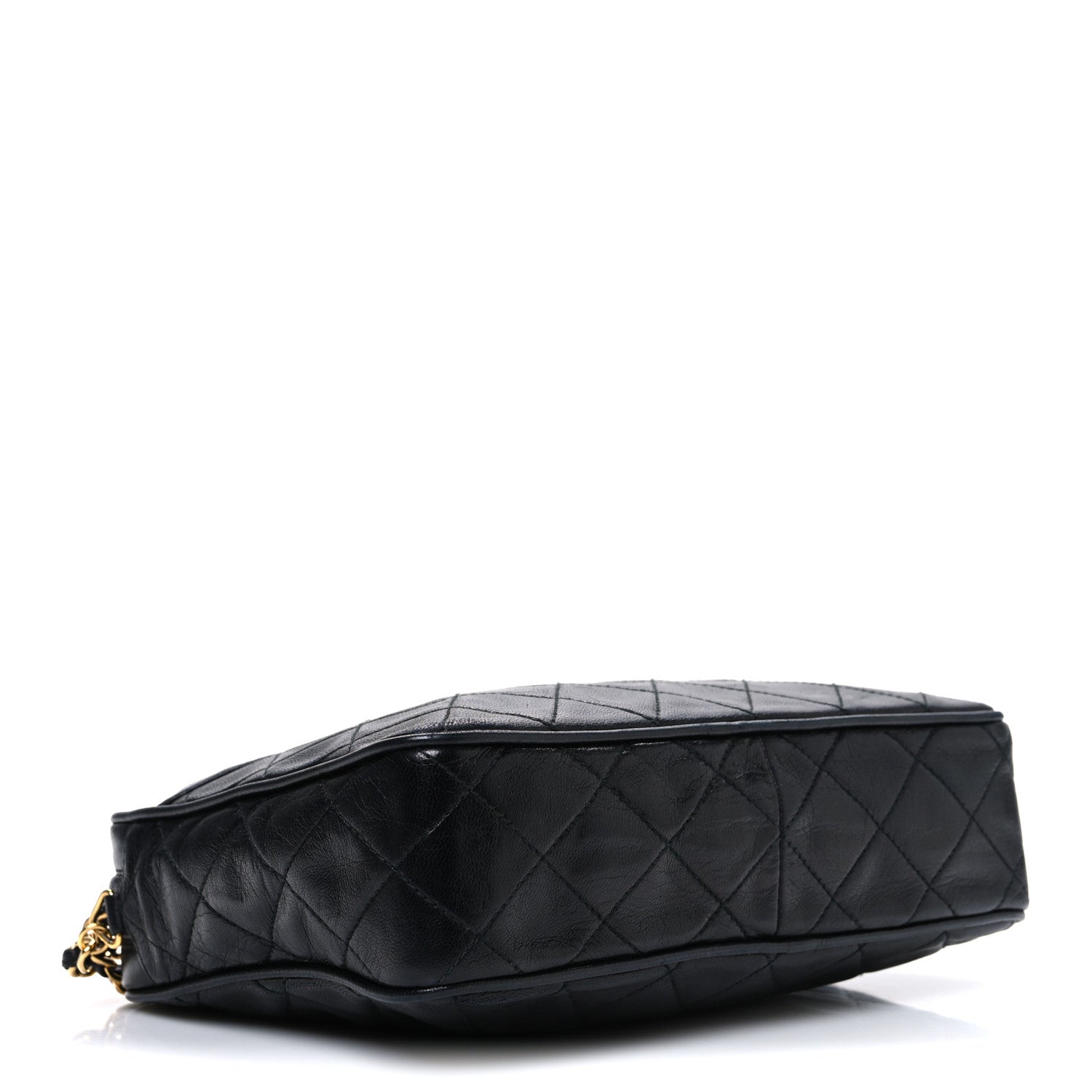 Chanel Lambskin Quilted CC Tassel Camera Case Black 4 of 13
