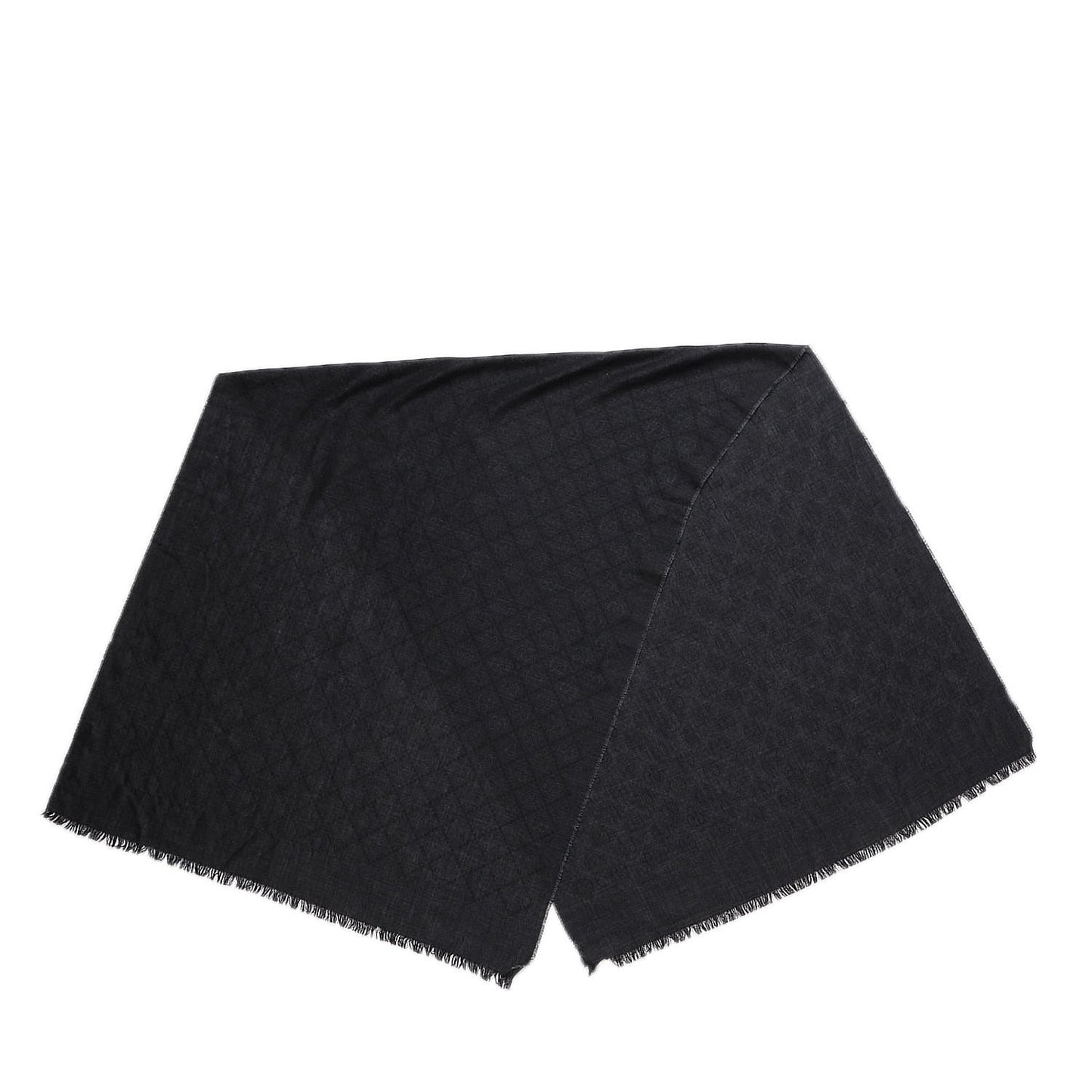 Wool Silk Diamante Woven Shawl Dark Grey