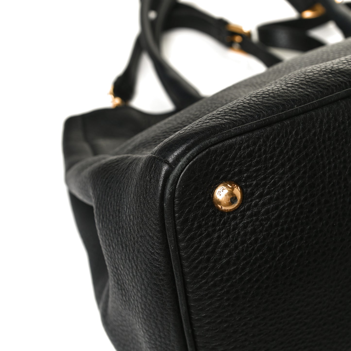 Vitello Daino Shopping Tote Black