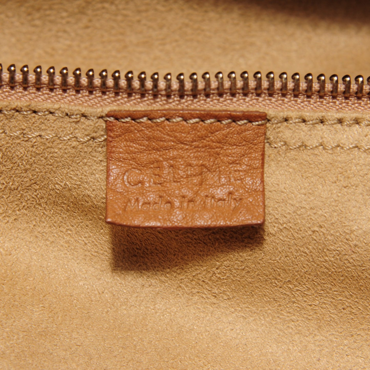 Pebbled Calfskin Mini Luggage Camel
