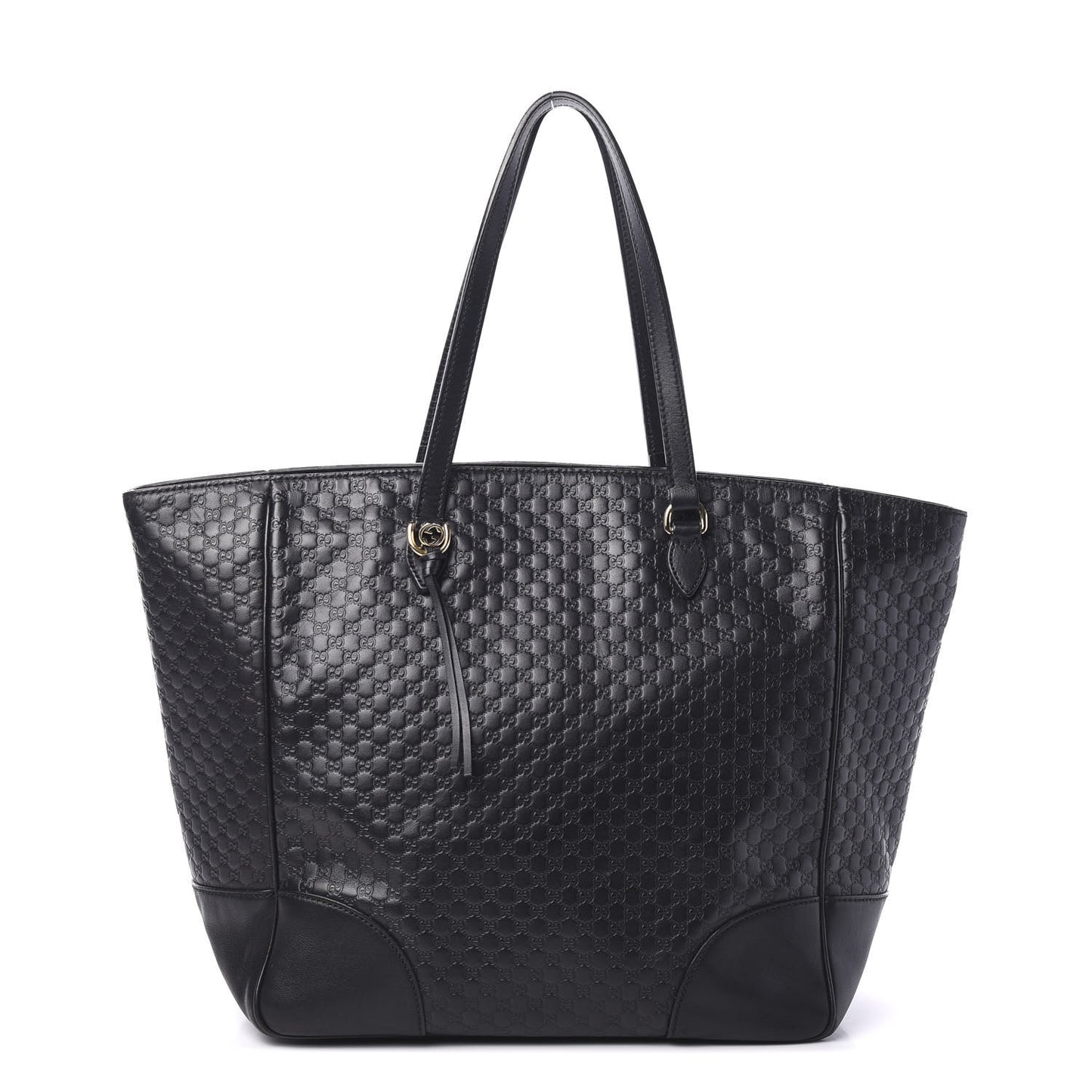 Microguccissima Bree Zippered Tote Black