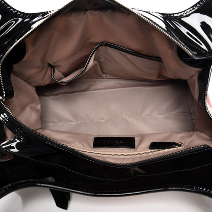 Burberry Patent Trim Supernova Check Ashmore Tote Black 5 of 12
