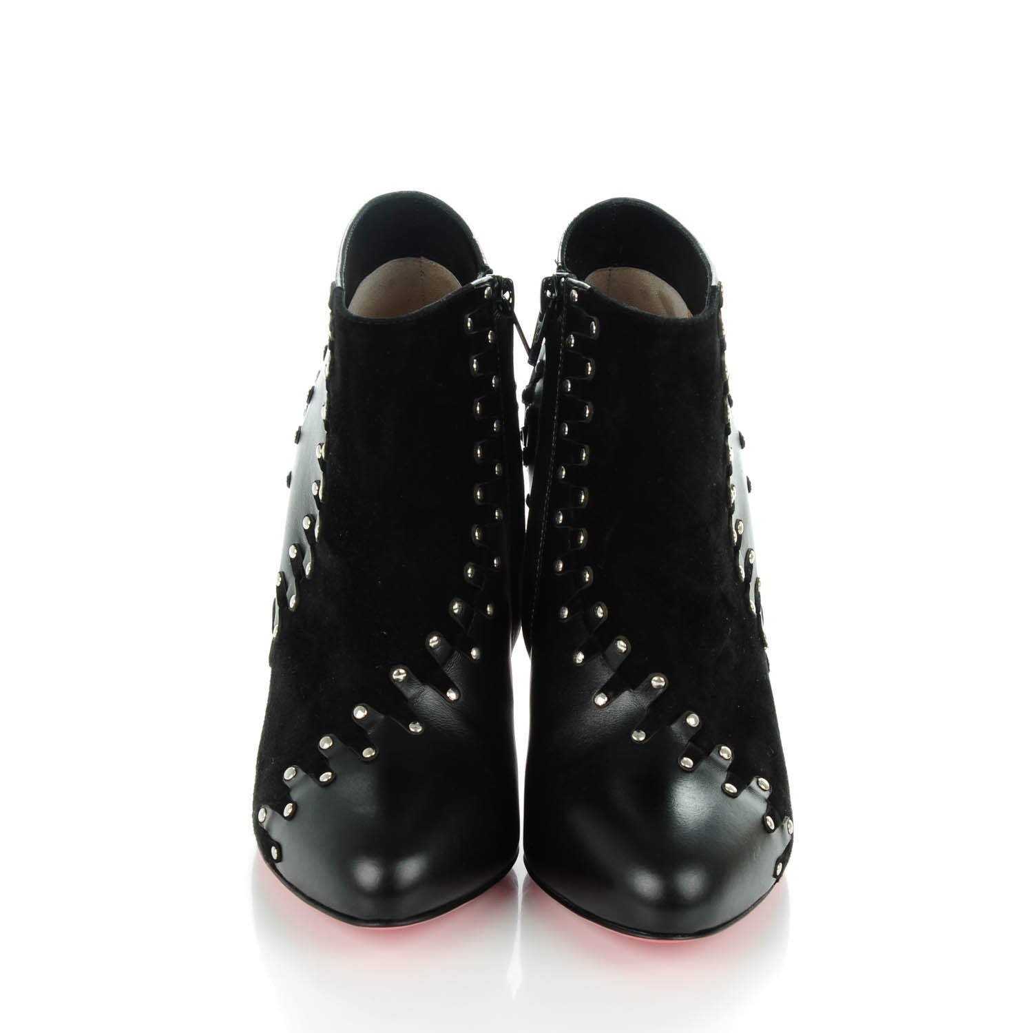 Christian Louboutin Veau Velours Shiny Calf Volvotico 100 Booties 38.5 Black 2 of 8
