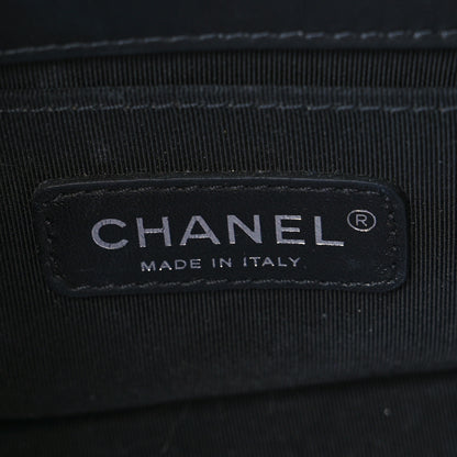 Chanel Calfskin Chain Chevron Small Boy Flap Black 6 of 10