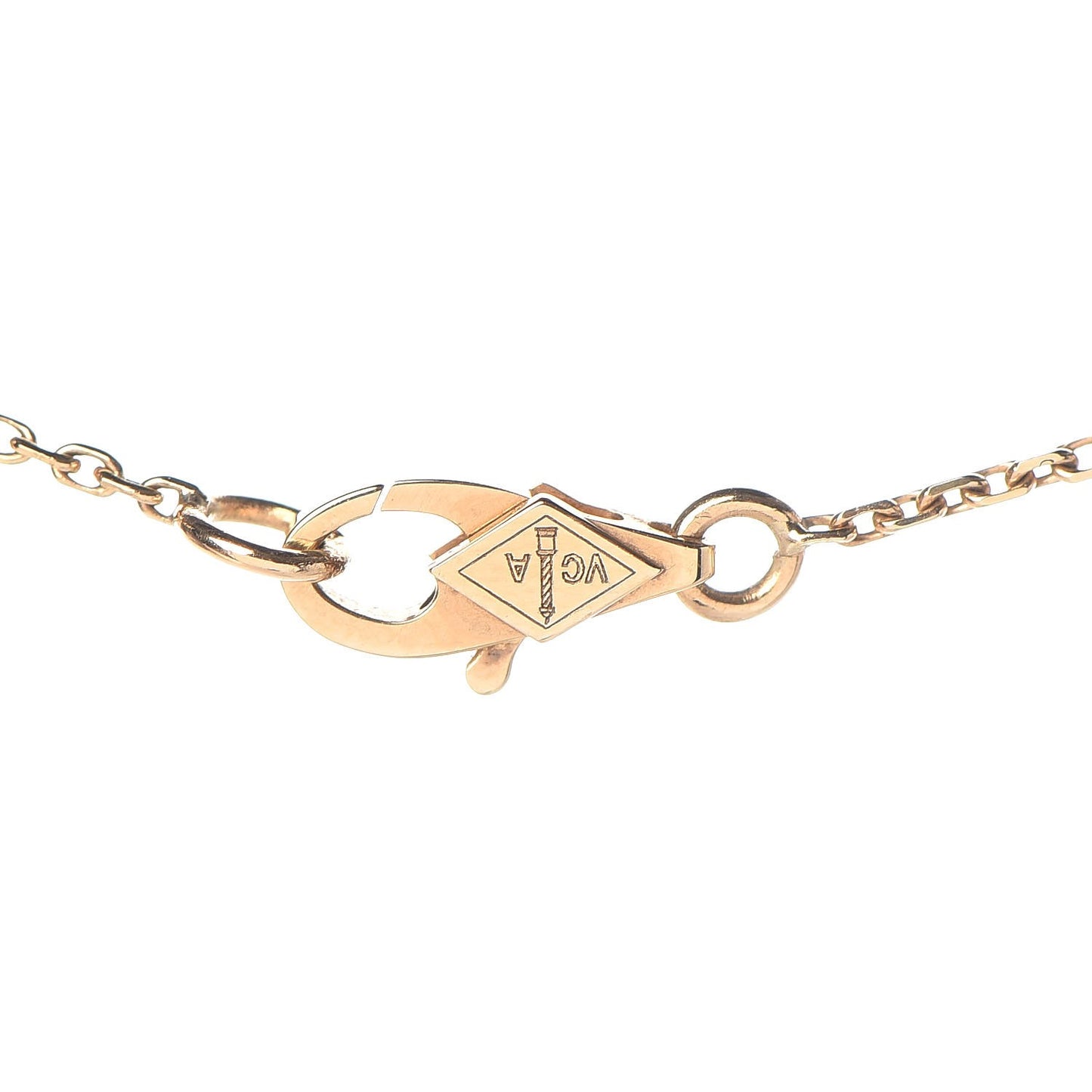 18K Yellow Gold Mother of Pearl Sweet Alhambra Pendant Necklace