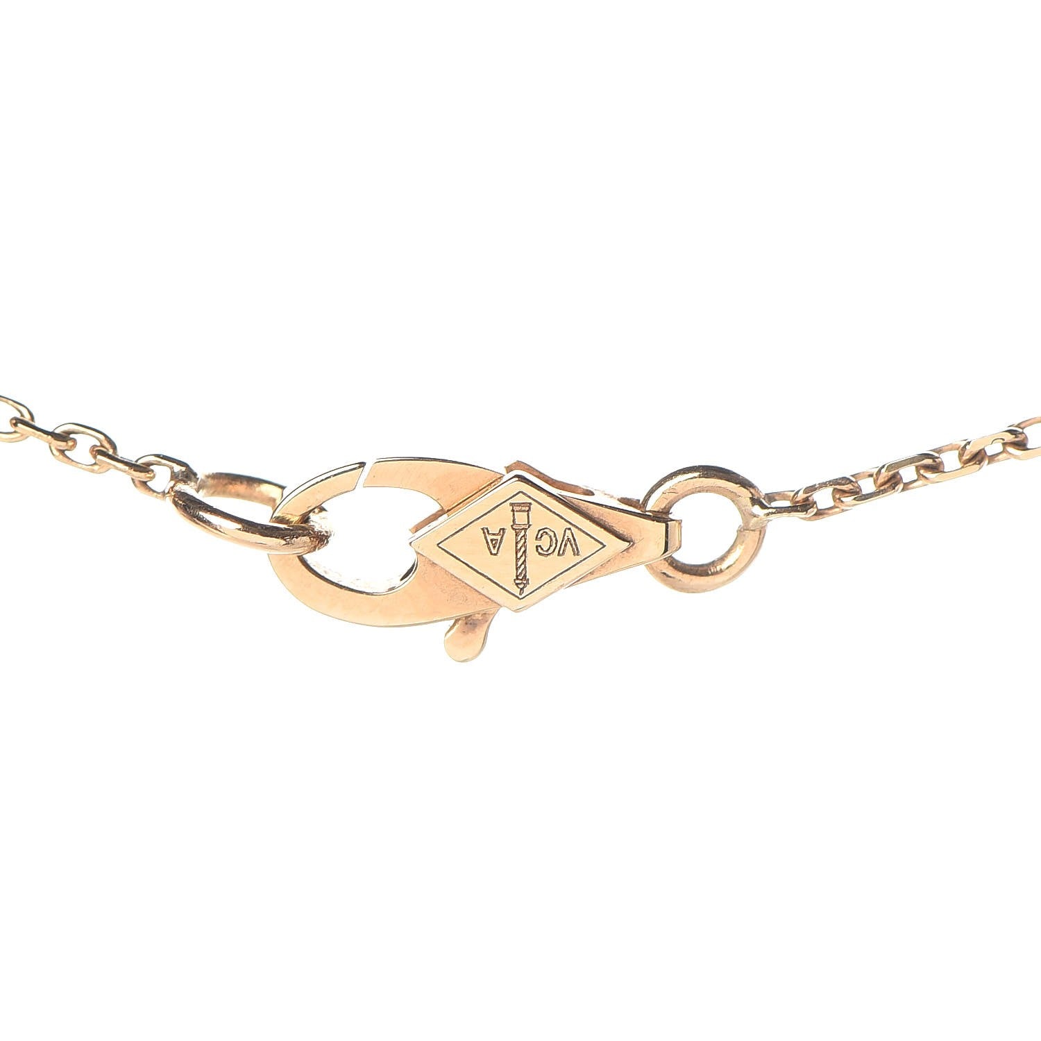 Van Cleef & Arpels 18K Yellow Gold Mother of Pearl Sweet Alhambra Pendant Necklace 5 of 8