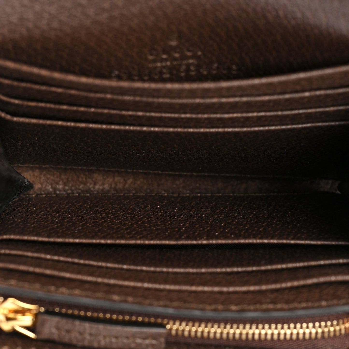 GG Supreme Monogram Textured Calfskin Web Ophidia Card Case Wallet Beige Ebony New Acero