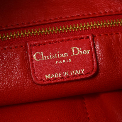 Christian Dior Lambskin Woven Large Dior Soft Tote Rouge Moyen 6 of 11
