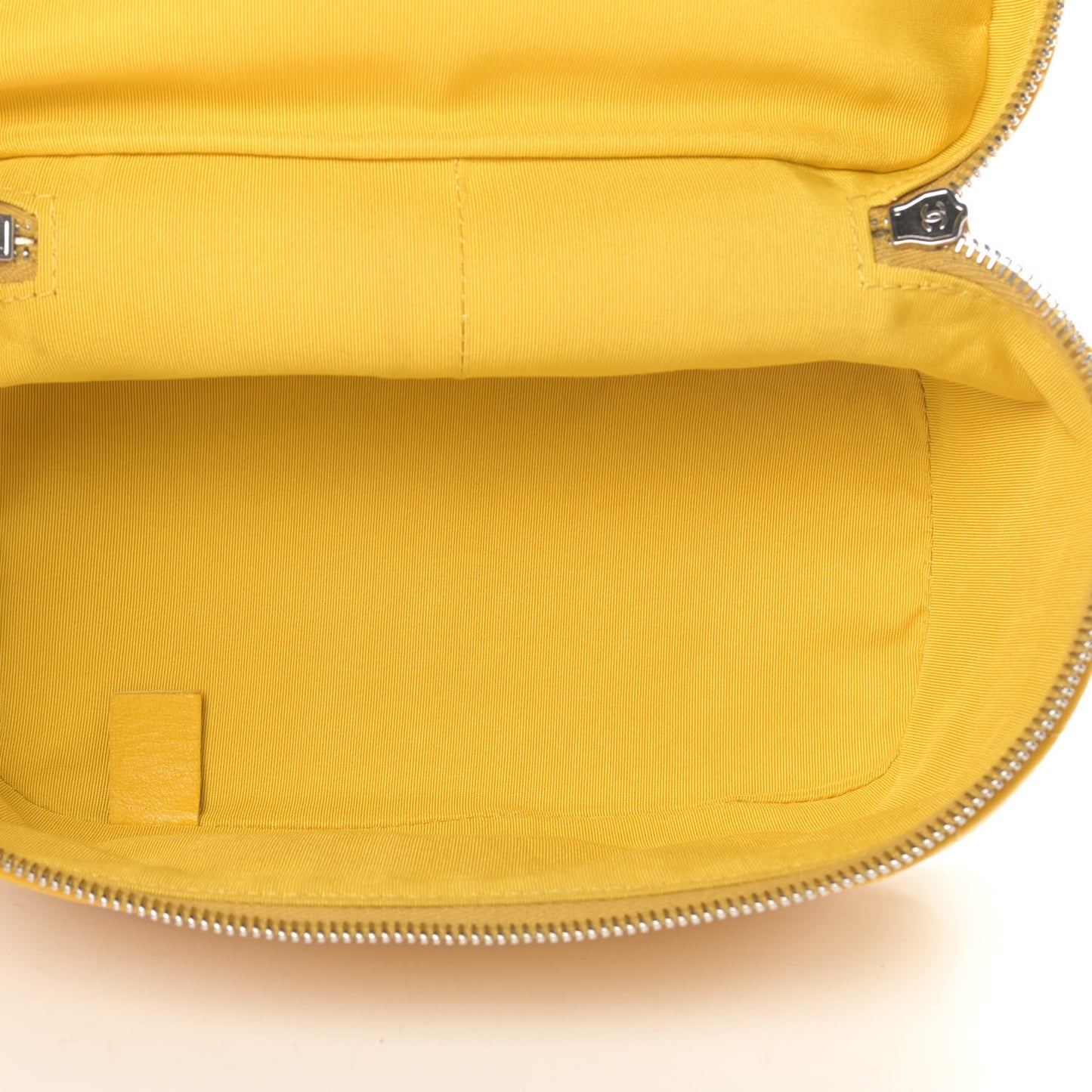 Crumpled Calfskin PVC Quilted Flap Yellow
