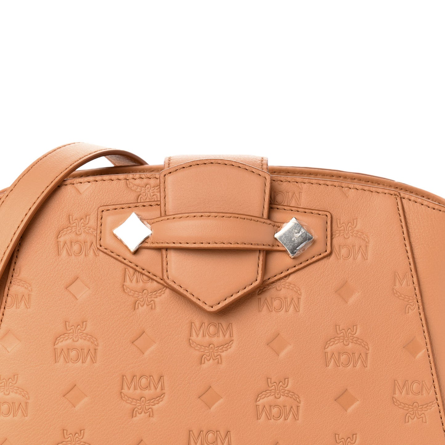 Calfskin Ottomar Monogram Essential Crossbody Bag Sandstone