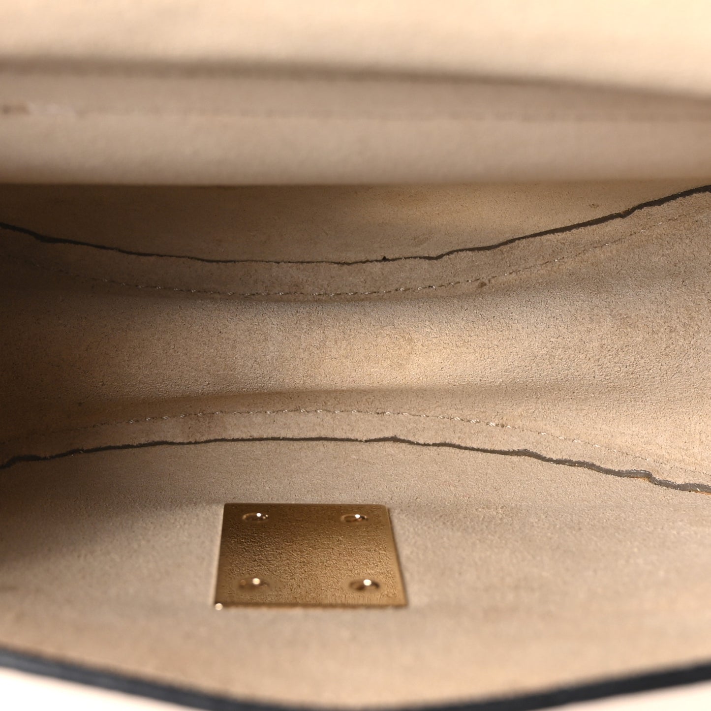 Metallic Grained Goatskin Nano Drew Shoulder Bag Abstract Gold