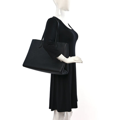 Louis Vuitton Grained Calfskin Lockme Shopper Black 2 of 9