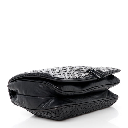 Bottega Veneta Nappa Intrecciato Flap Tassel Clutch Black 4 of 11