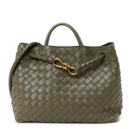 Bottega Veneta Nappa Intrecciato Medium Andiamo Shoulder Bag Cypress 1 of 10