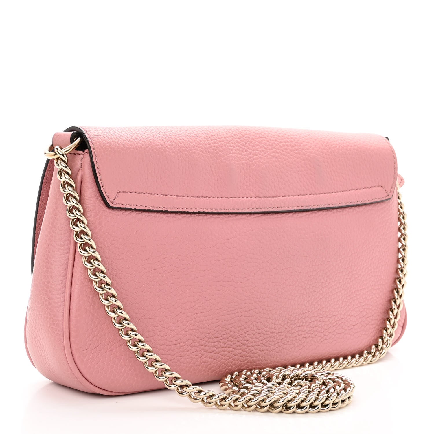 Gucci Pebbled Calfskin Medium Soho Flap Crossbody Pink 3 of 10
