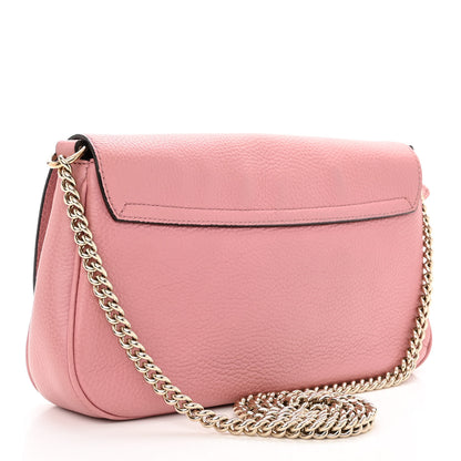 Gucci Pebbled Calfskin Medium Soho Flap Crossbody Pink 3 of 10