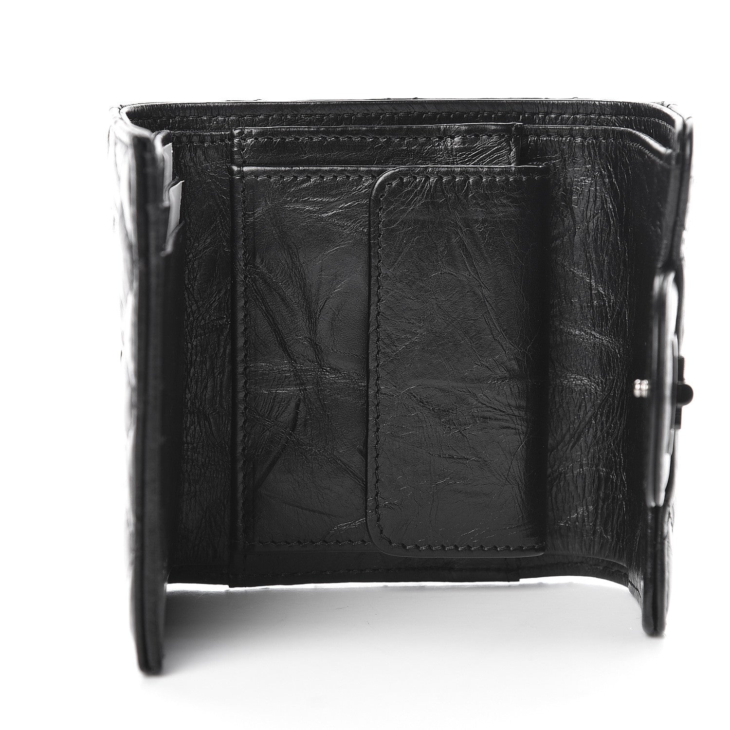 Chanel Aged Calfskin Quilted Reissue Compact Wallet So Black 5 of 10
