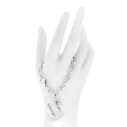 Tiffany Sterling Silver Notes Round Tag Charm Bracelet 2 of 6