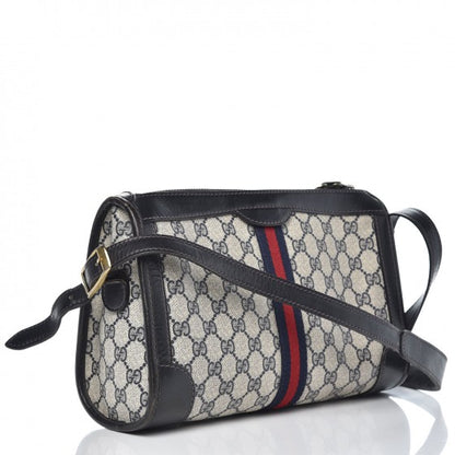 Gucci Monogram Web Shoulder Bag Navy Blue 3 of 12