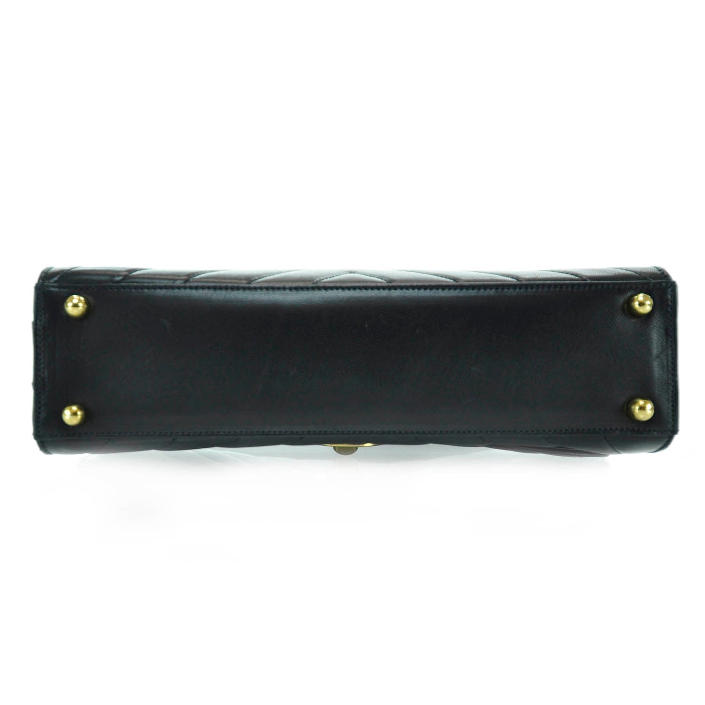 Lambskin Chevron Flap Bag Black