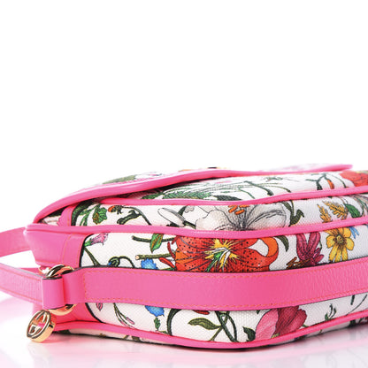 Gucci Canvas Flora Floral Shoulder Bag White Fuchsia Fluo 8 of 11
