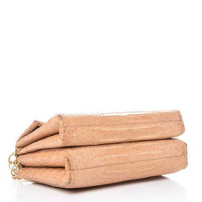 Nancy Gonzalez Crocodile Medium Flap Chain Shoulder Bag Beige 4 of 9