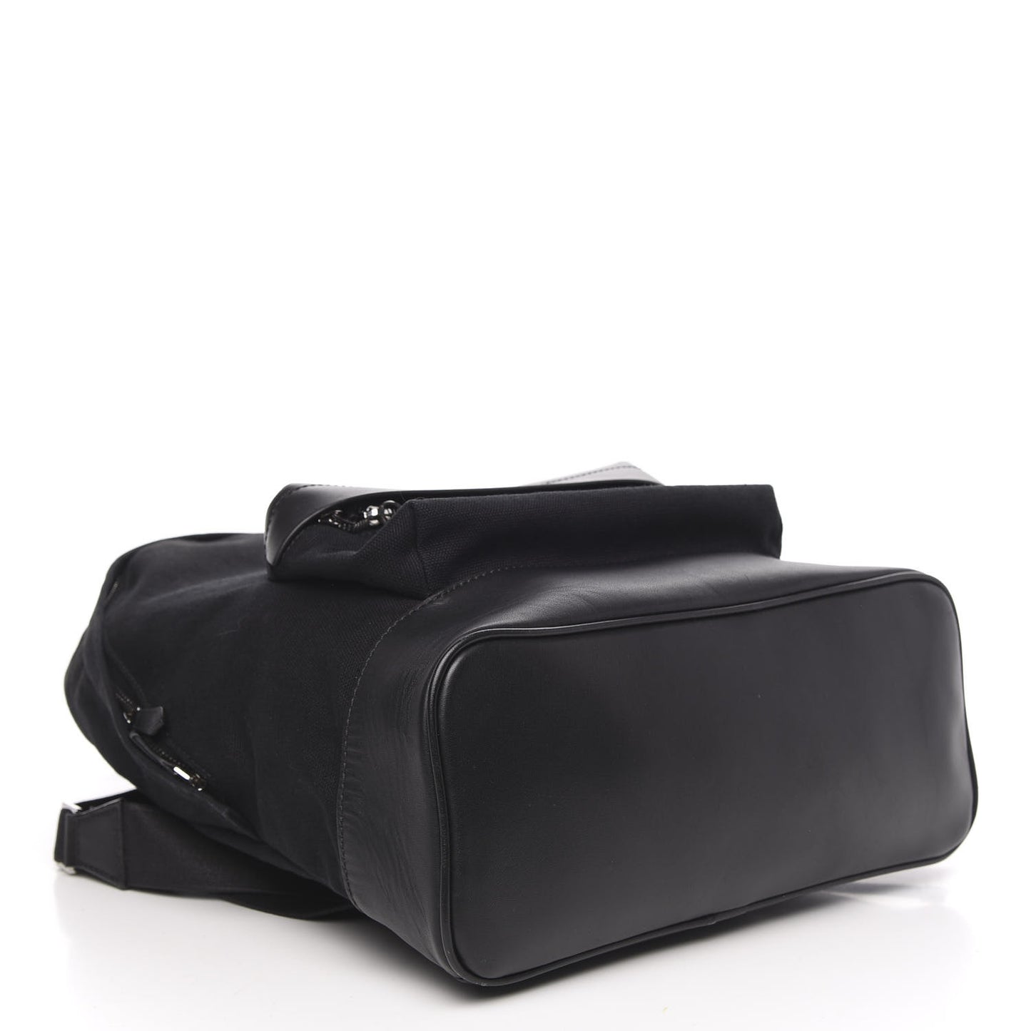 Calfskin Canvas Navy Backpack Black