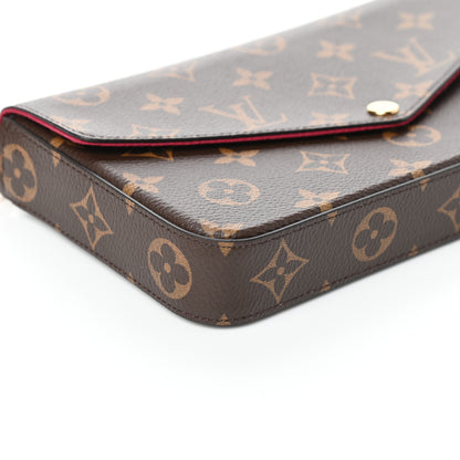Louis Vuitton Monogram Pochette Felicie Chain Wallet Fuchsia 8 of 9
