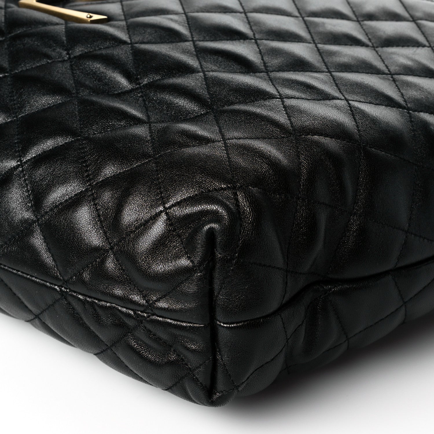 Saint Laurent Lambskin Quilted Maxi Icare Shopping Tote Black 11 of 11