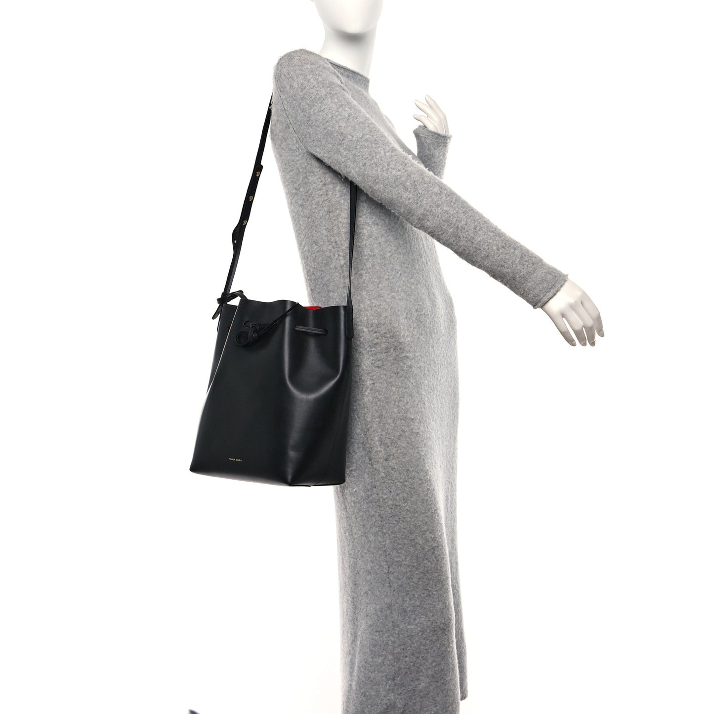 Calfskin Bucket Bag Black Flamma